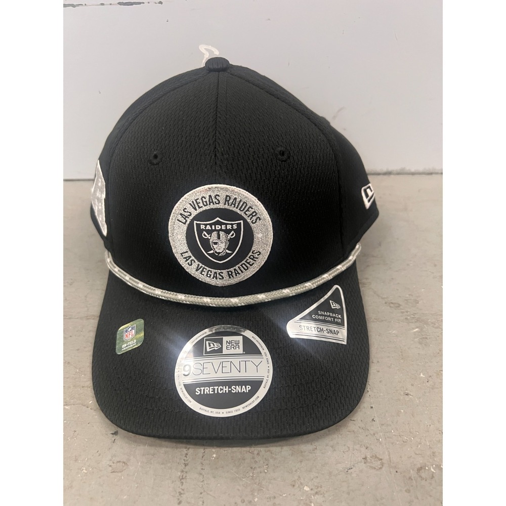 New Era Las Vegas Raiders 2024 Sideline 9SEVENTY Hat Mens Black Snapback Cap NWT